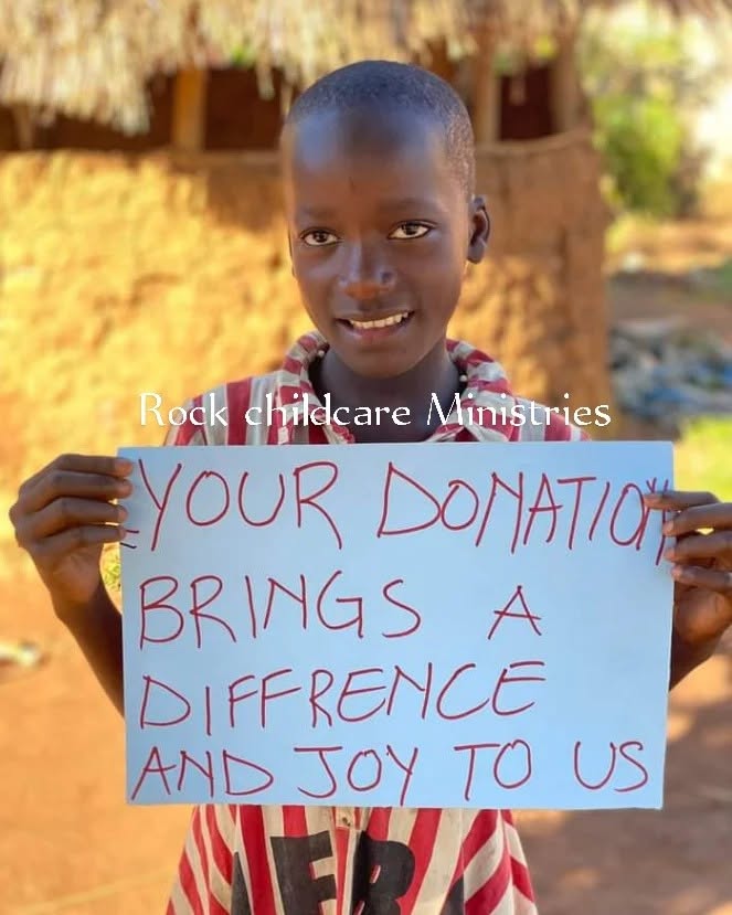 Child showing impact of donations