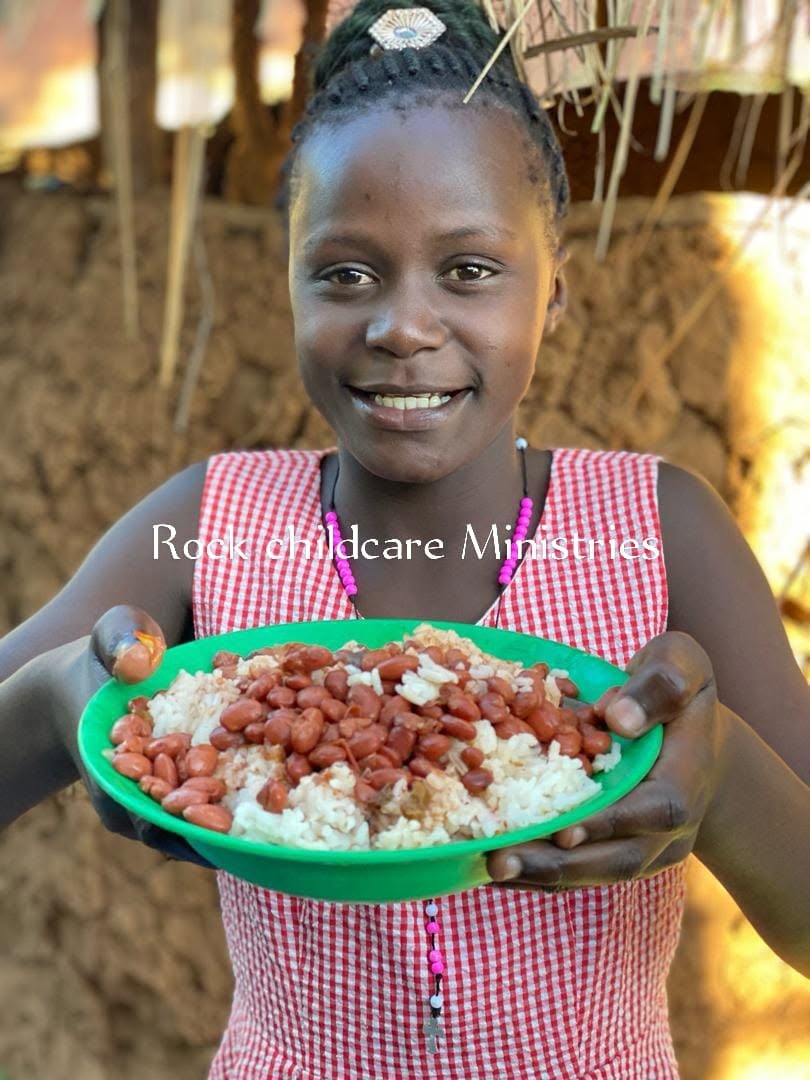 Girl receiving a nutritious meal